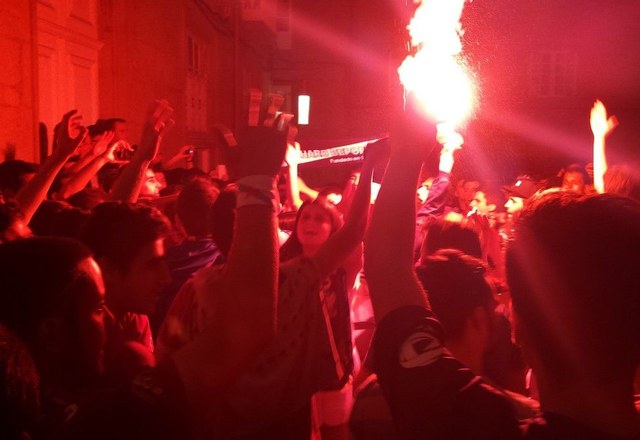 O ascenso de 2015 · festa no Teucro